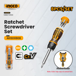 INGCO 8pcs Ratchet Screwdriver Set AKISD0808 IHT