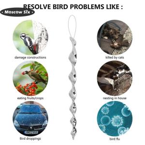[Mới] 12X chim đuổi quay que phản xạ xoắn ốc ngăn chặn thiết bị điều khiển