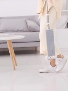 36CM Mop Lantai Hands Free Wash Self Wring 360 Spin Rotate Microfiber Mop Lazy Push Squeeze Flat Mop Viral 懒人拖把