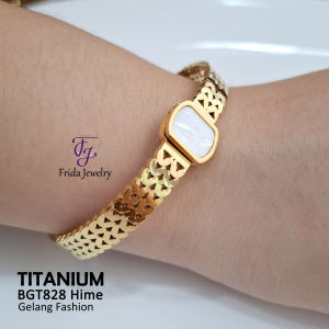 Gelang Wanita Titanium Ori Model Bangle Elegan Fashionable Stylish Mewah Perhiasan Fashion Kualitas Premium Anti Karat anti luntur bgt828