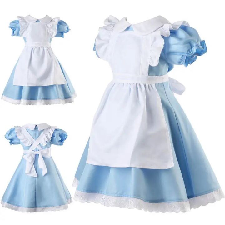 thumbnail image 2 of Costume Bay Women's Alice In Wonderland Maid Costume – White & Blue Oktoberfest / Book Week Outfit 2 of 5