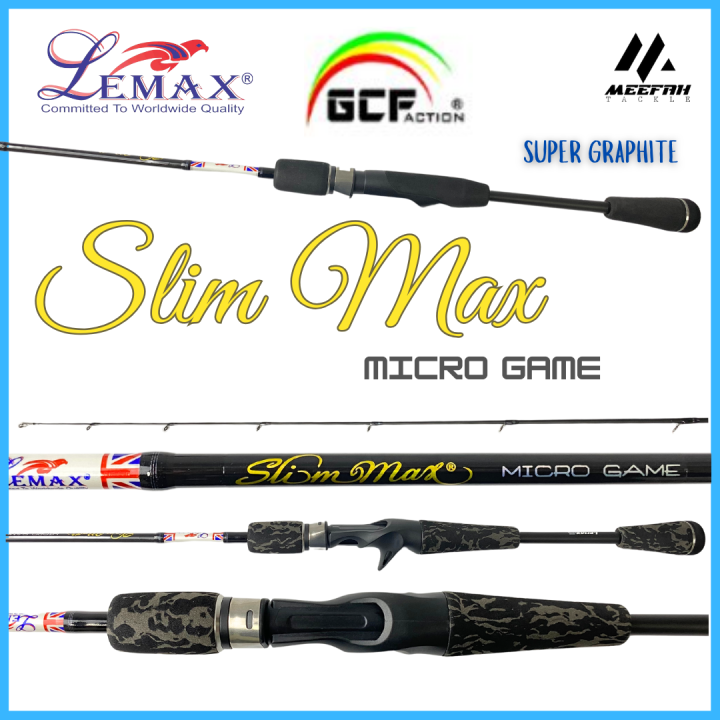 LEMAX SLIM MAX MICRO GAME - Fishing Rod Spinning BAITCASTING BC Joran Pancing