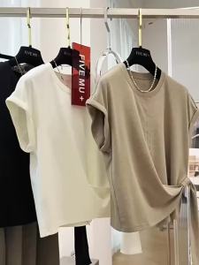 Women Trending Crop T Shirt 2026 Summer New Unique Designer Short Sleeve Tops Youthful Loose Casual Fashion Cropped Tees2026