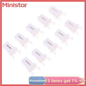 Ministar 10pcs Trash Can Plastic Lock Self-Locking Switch Replacement Catch Compatible Touch Lid Bin Latch Black White Repair Clip