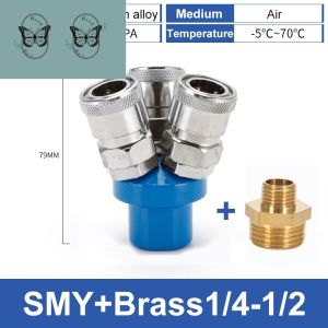 CGdailyToolsMix CNZG 2 Way SMV SMY Air Hose Quick Connector Compressor Coupler Quick Release Coupling Pnuematic Fitting