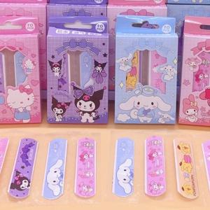 Christmas Gift Halloween Sanrio Kuromi Wound Protective Patch Kawaii Hello Kitty Cartoon Cute Student Portable Band-Aid Fashion Furniture Supplies Kit