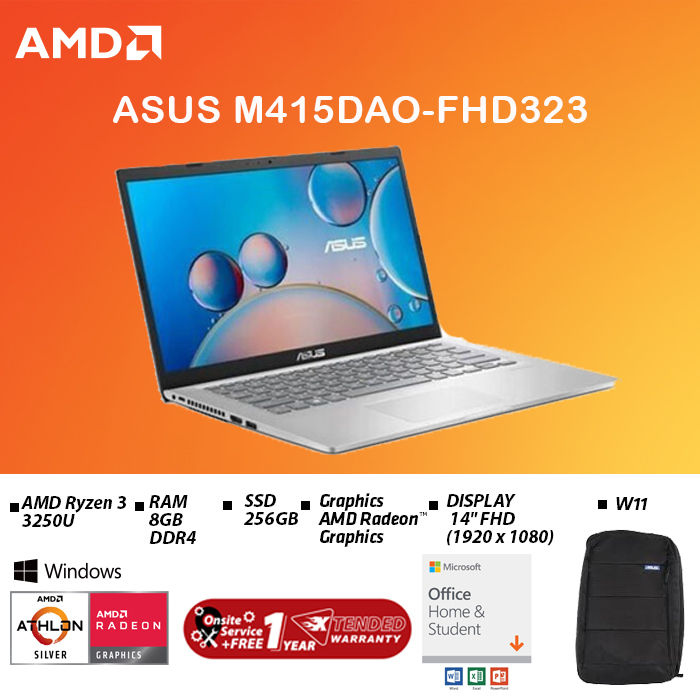 ASUS Vivobook 14 M415DAO-FHD323 RYZEN 3250U8GB256GBWIN11 OHS