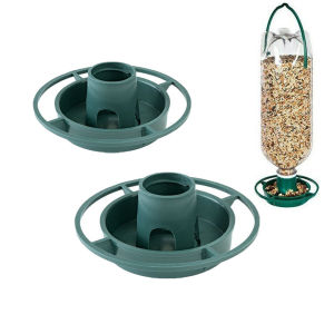 Hanging Bottle Bird Feeder Automatical Feeding Outdoors Hanging Feeding Tray for Soda Bottles Filled (LxH)12.5 x 2.7cm