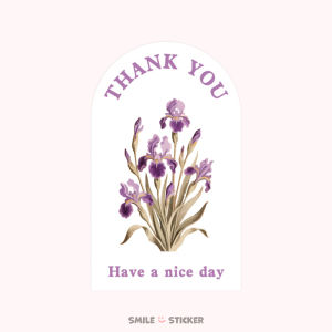 ส่งไว สติ๊กเกอร์ขอบคุณ แพ็ก 50 แผ่น ขนาด 5.4x9 cm สไตล์มินิมอล น้อยแต่มาก เรียบแต่โก้