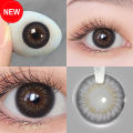 【New Arrivlas 14.2mm】Magister Contact Lens Graded(0.00~-6.00) Nils Brown Natural Pupil Dilation 1Pair(2Pcs) Graded Coloured Contact Lenses+Free Lens Case. 