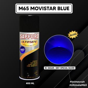 Sapporo Ultimate M65 Movistar Blue / Sapporo Ultimate / Cat Semprot / Cat Aerosol Terbaik / Sapporo Spray / Sapporo