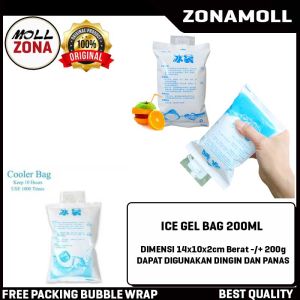 ICE GEL PACK 200ML KANTONG ICE JELLY BAG PENDINGIN BLUE ICE DRY ES