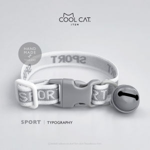 ปลอกคอแมวนิรภัย ยางยืด รุ่น Play & Protect : ลาย Sport