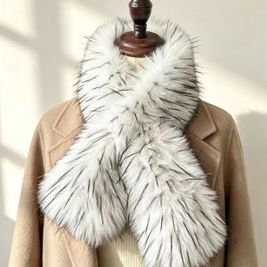 FEELINGS Neck Protection Fur Collar Scarf Thickened Keep Warm Fur Scarves Soft Winter Neck Wrap Winter