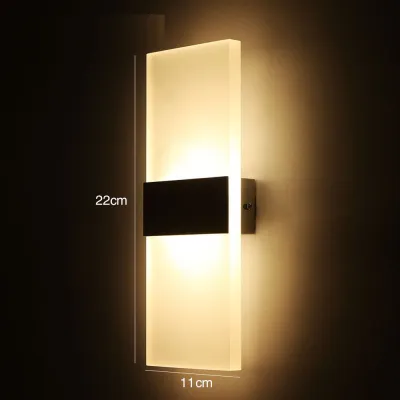 【presale】LED Wall Lamp Bedroom Bedside Lamp Acrylic Wall-mounted LED Modern Aisle Balcony Wall Light Decoration Warm Light