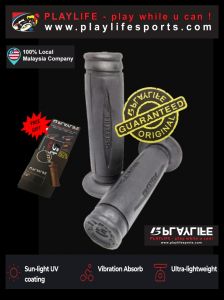 Playlife Handle Grip Motosikal Pegangan Hebat Getah Handle Motor Original Motorcycle Accessories Universal Rubber Throttle Supremely Comfortable RoadBike Free Key Chain Gift Barang Motor Ex5 Lc135 Rs150 Waze125