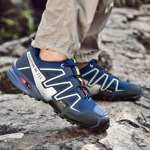 Prikol Mewah Import 3 Warna Sepatu Hiking Pria Casual Sepatu Tali Gunung Outdoor Trekking Sepatu Mendaki Touring Anti Slip Touring Lentur 216