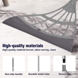 IKIO. Magic Broom Sweeper | 2 in 1 Universal Wiping Sweeper | Floor Glass Wiper Broom | Multifunction Magic Broom Floor Squeegee Household Silicone Mop |