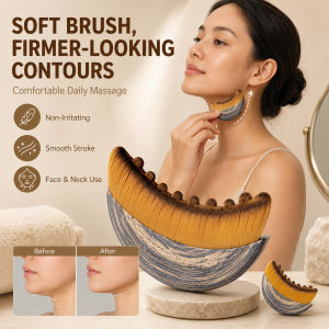 Lymphatic Contour Face Brush Facial Massage Meridian Brush Gua Sha Tool for Face Eye Neck Care Sculpting Massage Beauty Skincare Accessory