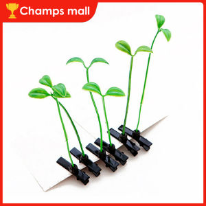 20pcs Green Small Bean Sprouts Hair Clamp Head Long Grass Female Clip Fashion Headwear For Girls And Kids
