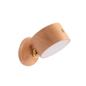 MAYNN 360° Rotating Wooden Wall Mounted Lamp Dimmable Touch Control ic Night Light Modern Design Warm White LED Wall Sconce Wall Mounted