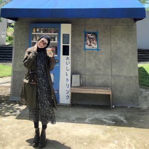 Jaket Kekinian Dari Hijacket - Jaket Hijaber AGNEZIA Green | Jaket Wanita Panjang | Outerwear For Hijaber