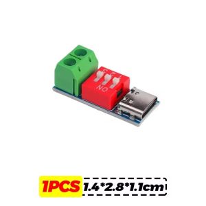 Dozoey Papan Ujian ชาร์จเร็ว PD 20ชิ้นประเภท C 5-20โวลต์รหัสโทรศัพท์ปรับค่าได้ QC แผงวงจรเชื่อมต่อแรงดันไฟฟ้าโมดูลหลอกชาร์จเร็ว