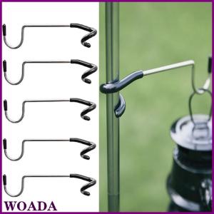 WOADA Camping Light Pole Hook Stainless Steel Tent Pole Lamp Hook Multifunctional Outdoor Camping Light Stand Hook Camping Equipment