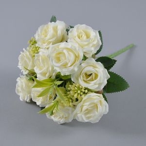 HEALMEYOU Silk Artificial Rose Bouquet 10 Heads 6 Colors Peony Fake Flowers Realistic 31cm Artificial Flowers Wedding Decoration Flowers