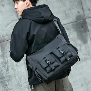 New Mens Casual Versatile Large Capacity Nylon Messenger Crossbody Bag