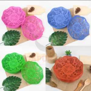 Piring Plastik Cantik 09 Mercury harga pax 12pcs Warna Pastel dan Coklat