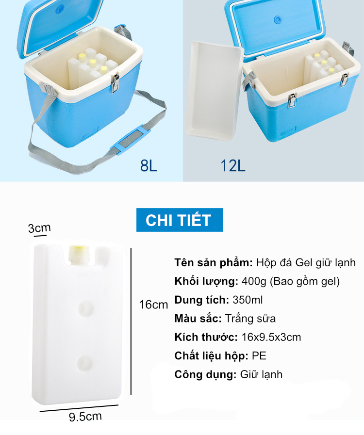 Giữ Lạnh Cực Hiệu Quả Với Hộp Đá Gel 400g