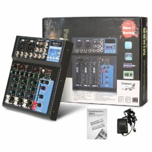 Deuahub Professional F4-USB AUDIO Mixer KTV Live Broadcast 4/7channel Mixer Computer Recording Four-channel Small Household
