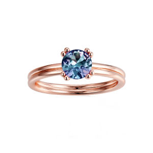 Her Jewellery Verusha Alexandrite Ring - Exquisite Lab-Cultivated Alexandrite Gem plated with 18K Gold