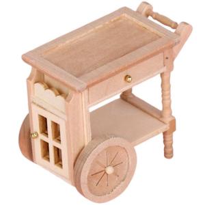 Kitchen Wheelbarrow Figure Model Realistic Trolley Life Scene Doll House Pretend Game Furnishings for Kitchen