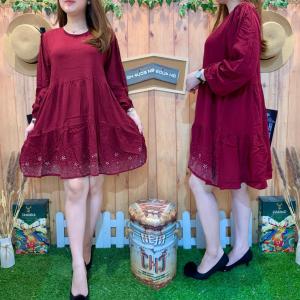 DRESS CRINCLE BABYDOLL MOTE LONGSLEEVE 3021 GHAUDENS