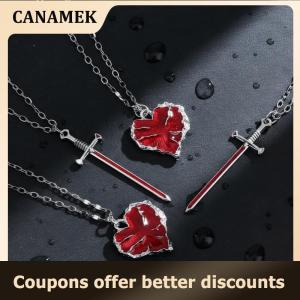 【 CANAMEK 】 Fashionable And Beautiful Simulate Heart Necklace Set Elegant Men And Women Sweater Chain Collarbone Chain Couple Gift