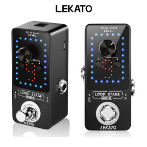 LEKATO Looper Guitar Pedal 9 Loops 40 Minutes Record Time Unlimited Overdubs Electric Guitar Bass Loop Tuner
