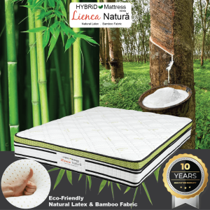 SMASIS Lienca NATURA HYBRiD Mattress Series Natural Latex Bamboo Fabric Mattress / 11 Inches
