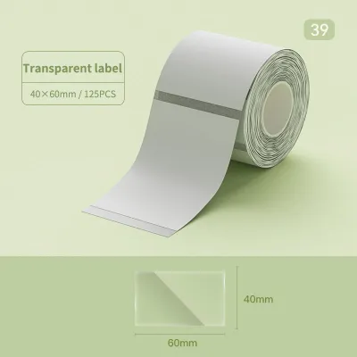 NIIMBOT Transparent Label Sticker for B1 B2 B21 B1 Pro B2 Pro B21 Pro B3S B31 B4 Thermal Clear Waterproof Name Tag