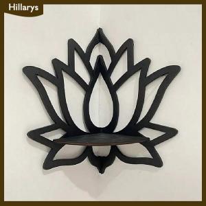 [Hillarys] 1Pc Lotus Shelf Display Essential Oil Rack Candles Stone Floating Wall Shelf Modern Home Decoration Wall Decor Gift