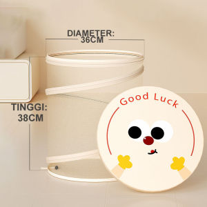 38*36CM Folding Portable Dirty Cloth Basket with Lid Wall-mounted Dirty Clothes Storage Basket Bathroom