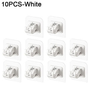 10ชิ้น ราวแขวนผ้าม่าน / ราวแขวนปรับได้แบบไม่ต้องใช้ตะปู / ราวแขวนผ้าม่านแบบไม่ต้องใช้ตะปู พร้อมตะขอ / ราวแขวนผ้าม่านแบบยืดหดได้ ไม่ต้องเจาะรู พร้อมตะขอ / ที่แขวนราวแขวนผ้าม่าน / ตะขอติดผนังแบบมีกาวในตัวสำหรับใช้ในครัวเรือน