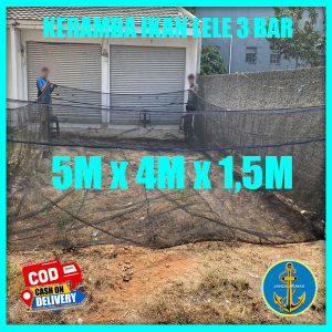 Keramba Ikan Lele ukuran jumbo jaring waring RK Double / triple track siap pakai 5x4x15