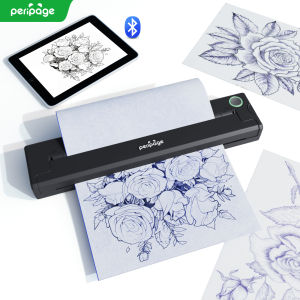 PeriPage P90 Wireless Tattoo Stencil Printer เครื่องสักความร้อนพร้อมกระดาษลายฉลุ ชุดเครื่องพิมพ์รอยสักแบบพกพา เข้ากันได้กับโทรศัพท์มือถือแท็บเล็ตและคอมพิวเตอร์