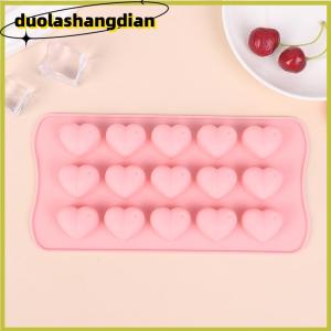[Duola] 1Pc 15 Hole Three-dimensional Heart-shaped Silicone Mold DIY Chocolate Ice Grid Mousse Mold Soft Candy Baking Mold