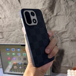 For OnePlus 15 Case PC Luxury Checkered Texture Phone Hard Back Cover For OnePlus 15 Light And Thin Shell Bumper