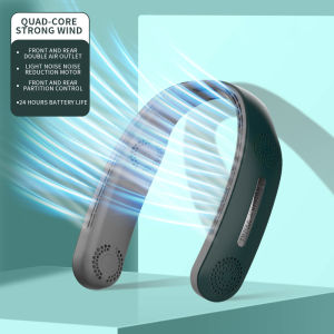 Matari Neck fan 12000 mA multi-speed mode USB fan brushless motor cooler wireless hands-free hanging USB rechargeable lazy double cooling