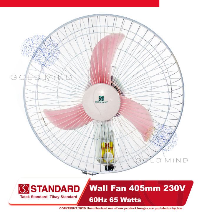 Standard Electric Fan Wall Fan 16 inches Banana Type Plastic Blade