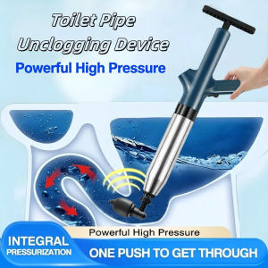 Drain Plunger Air Pressure Clog Remover Pressure Gauge Toilet Sink Bathroom Home Use